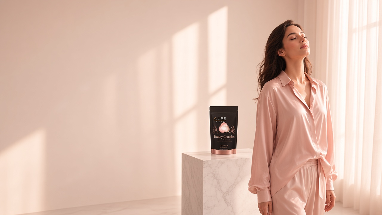 Beauty Complex on marble, silk in the room